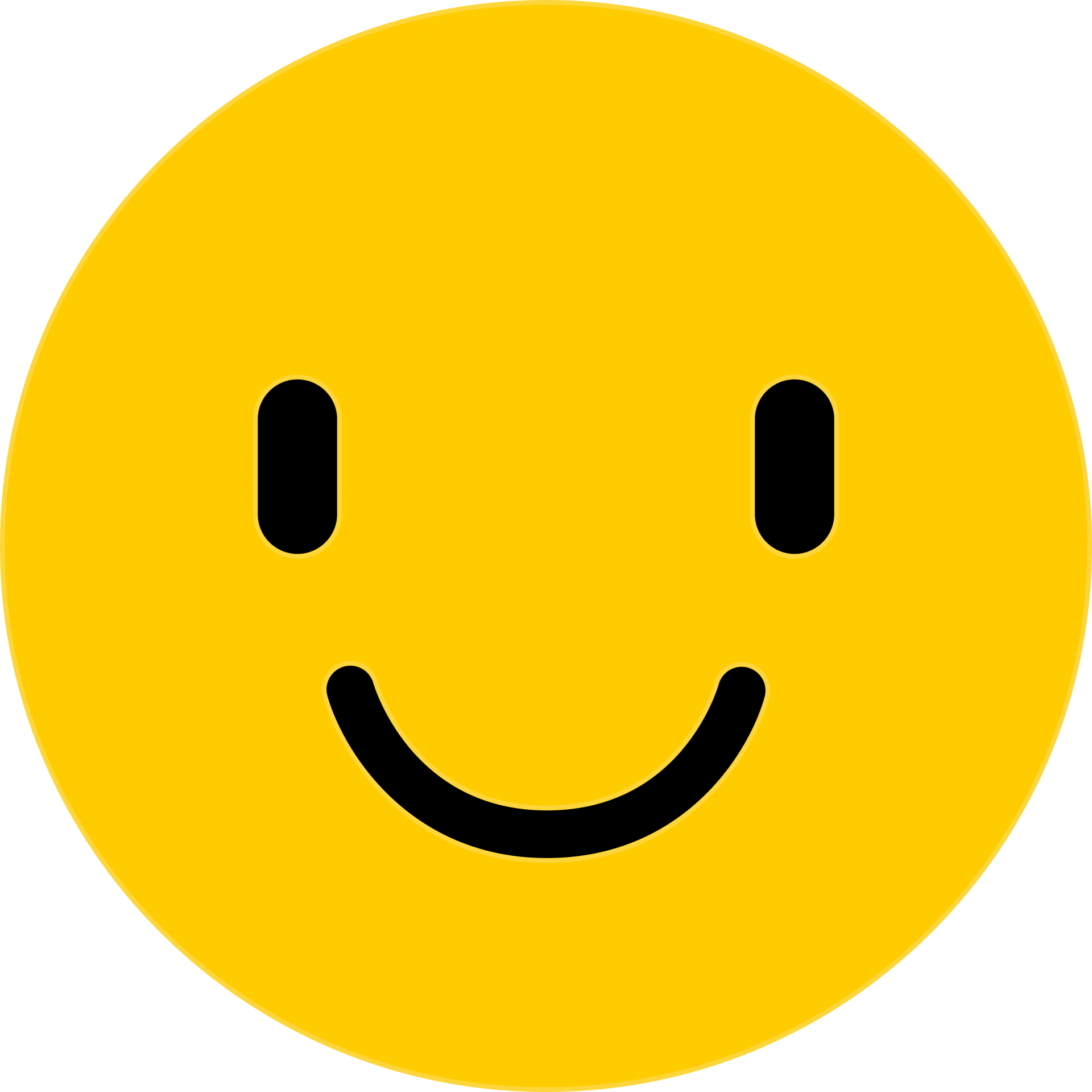 Yellow emoji face smiling