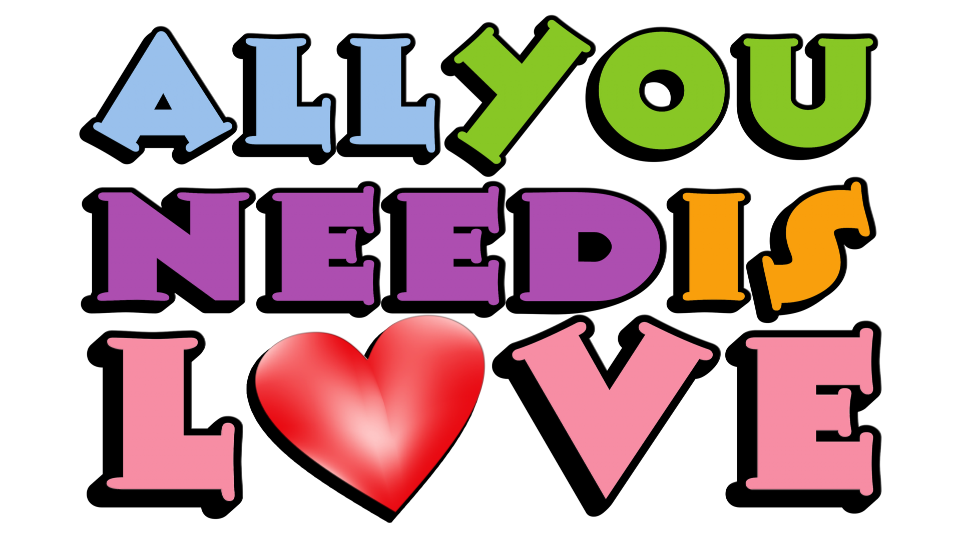 All you need is love valentine's day vector