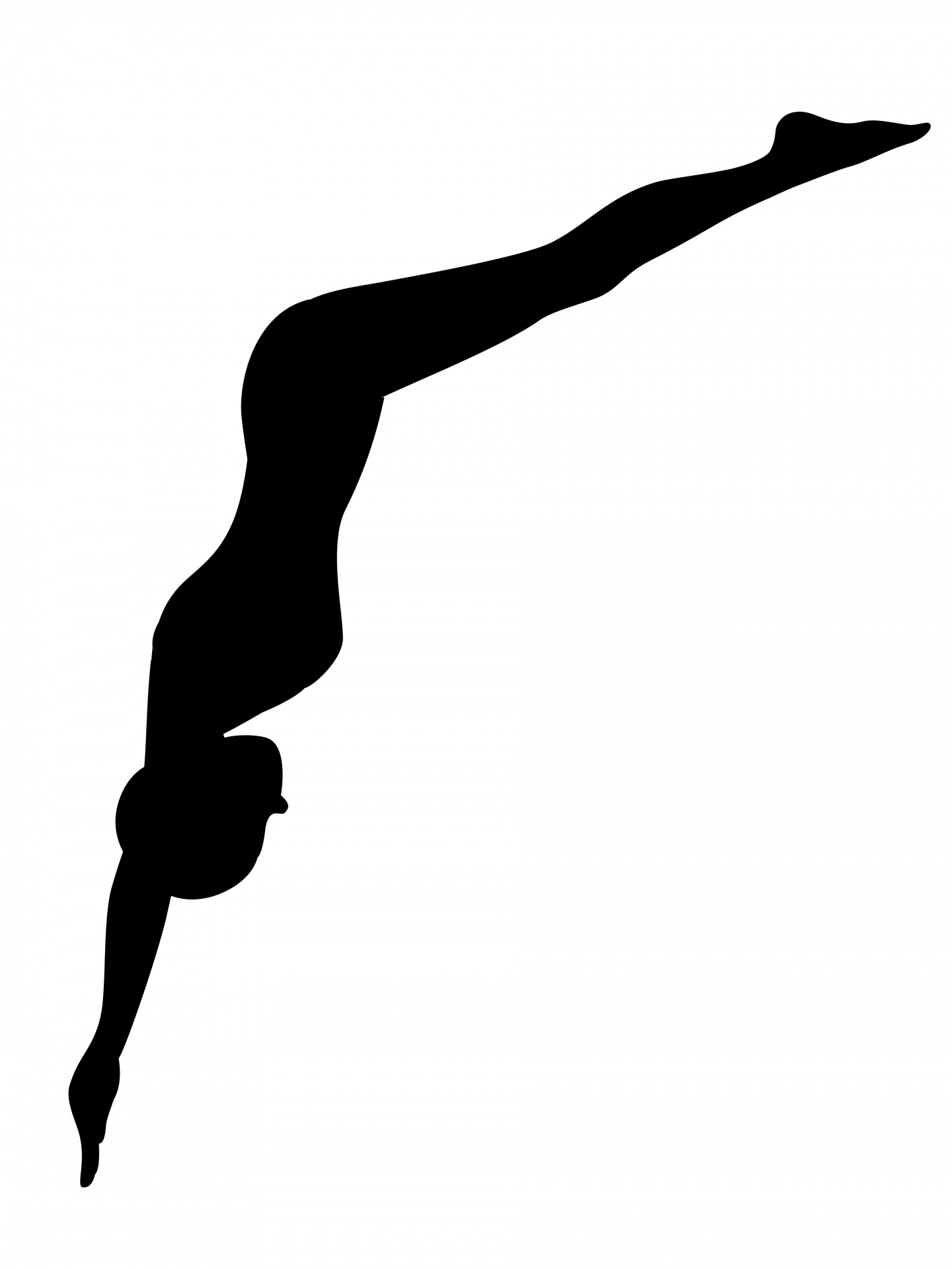 Woman Diving Silhouette