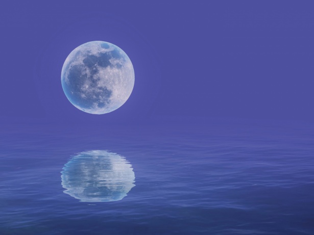 Mond Wasser See Spiegelung Kostenloses Stock Bild - Public Domain Pictures