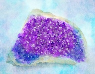 Amethyst In Watercolor