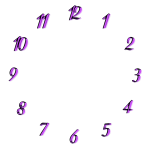 Clock Face With 3D Pink Numbers