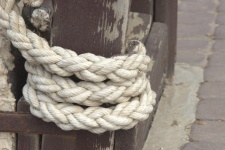 Close-up Of Rope On Pier