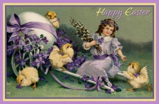 Easter Chicks Vintage Card