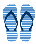 Flip Flops Blue Stripes