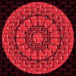 Graffiti Mandala On Brick Wall