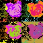 Modern Art Rose Poster