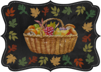 Autumn Basket Of Food PNG