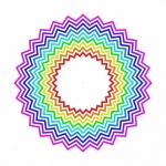 Circle Zigzag Icon Colorful