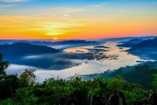 Morning Sunlight Mekong River