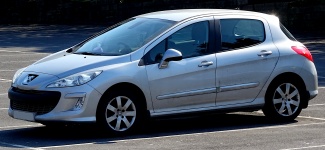 Silver Peugeot Hatchback Car