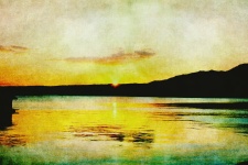 Sunset Painting Vintage