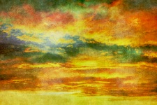 Sunset Sky Vintage Painting