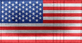 USA Map And Flag