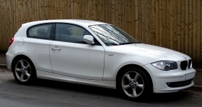 White BMW Hatchback Car