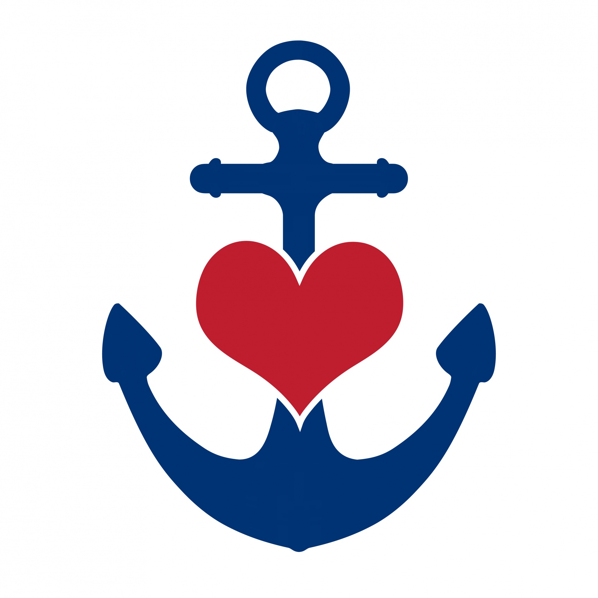 Anchor Heart Nautical Clipart
