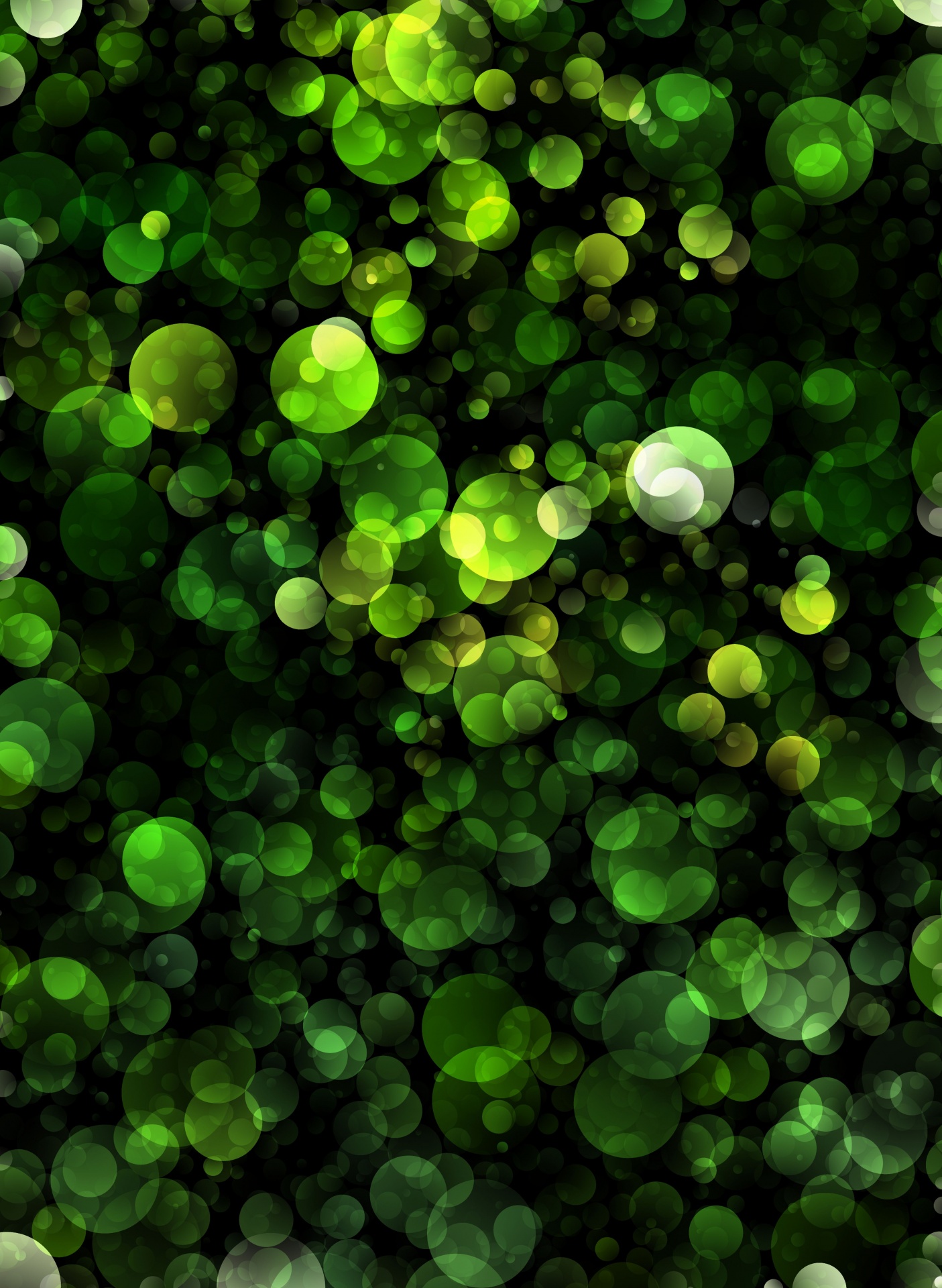 Bokeh Green Lights Background