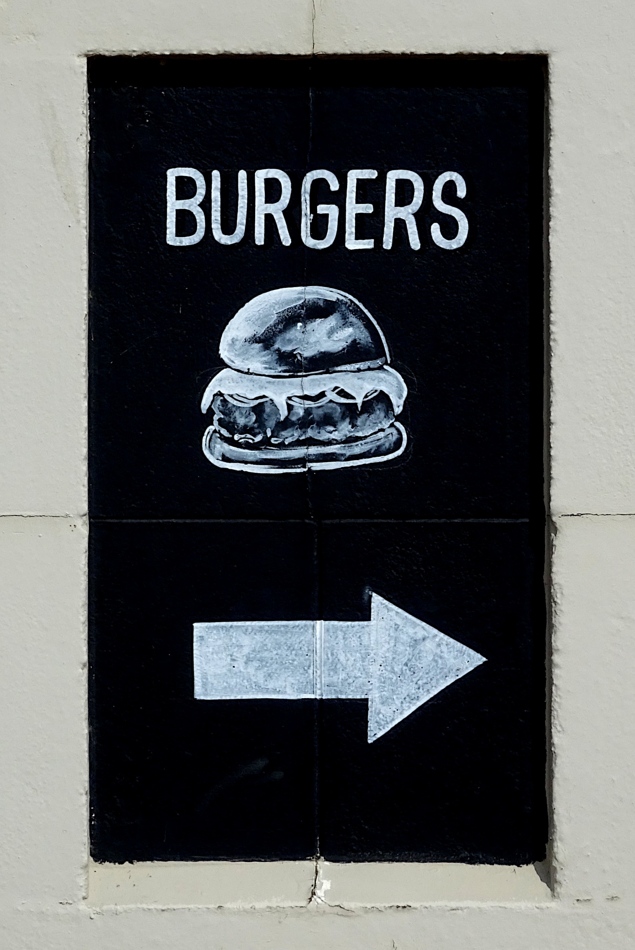 Burgers This Way Sign 310320