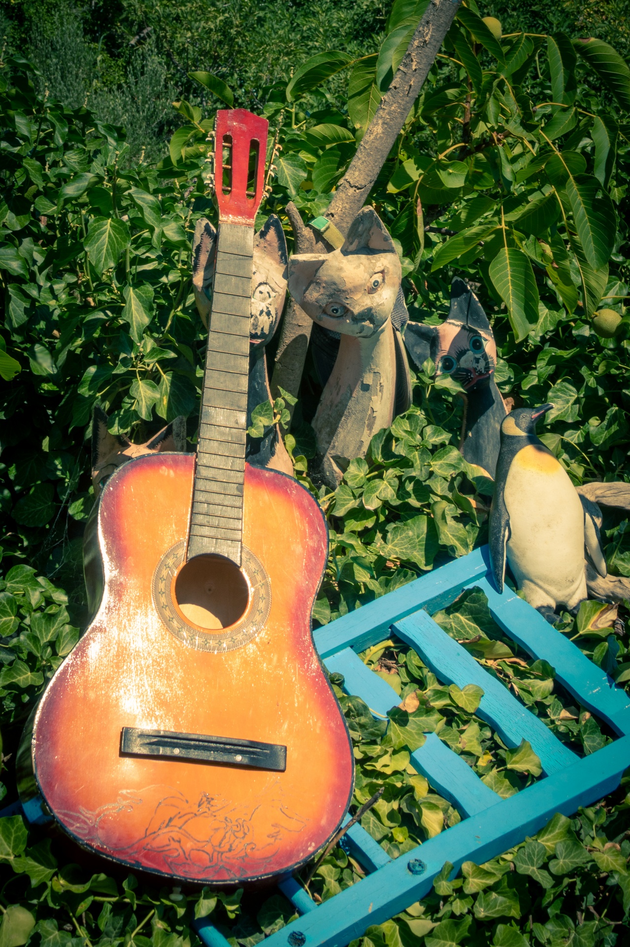 Guitar In A Garden