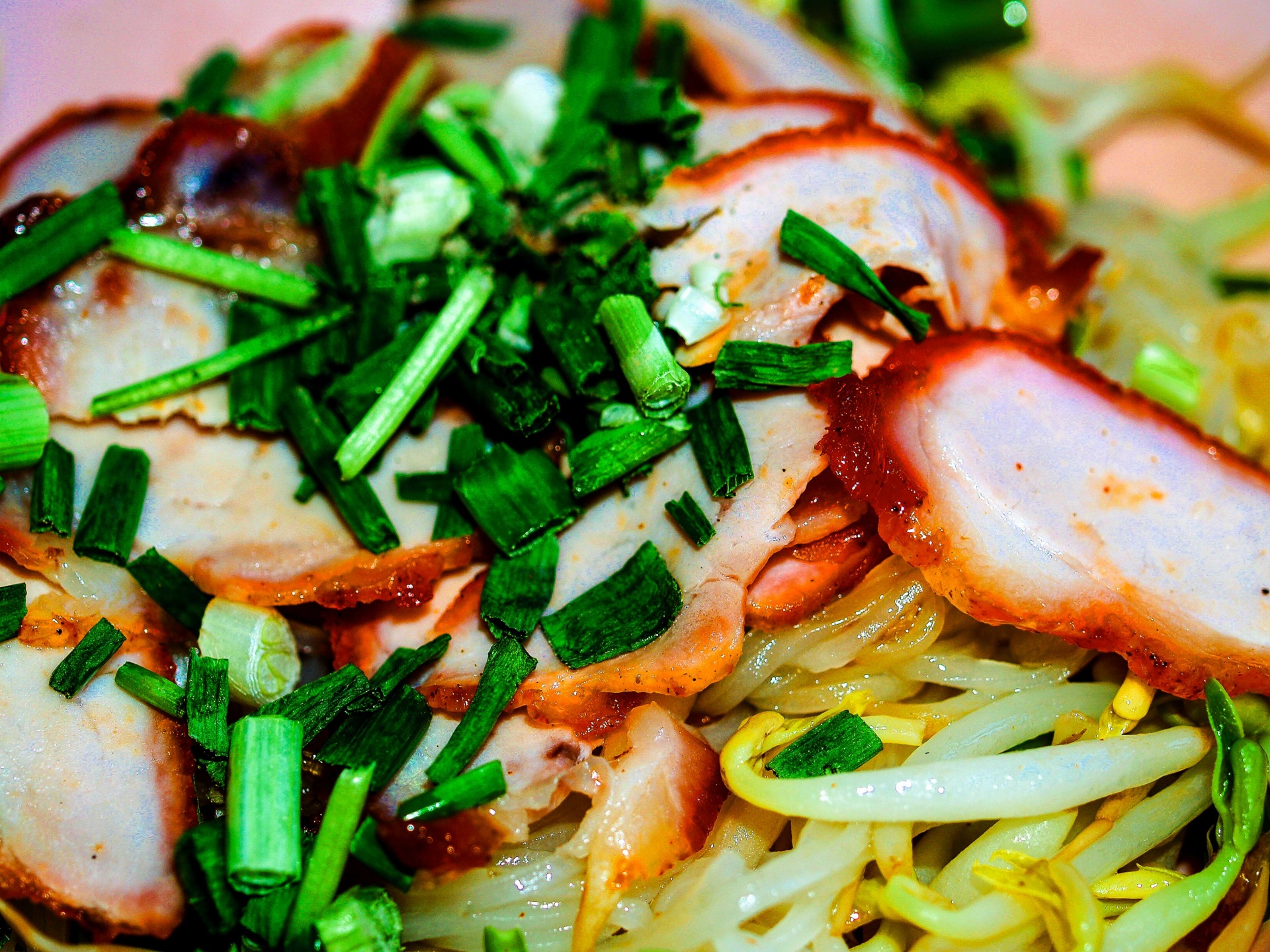 Thai Food Noodles With Vegetables, Meats