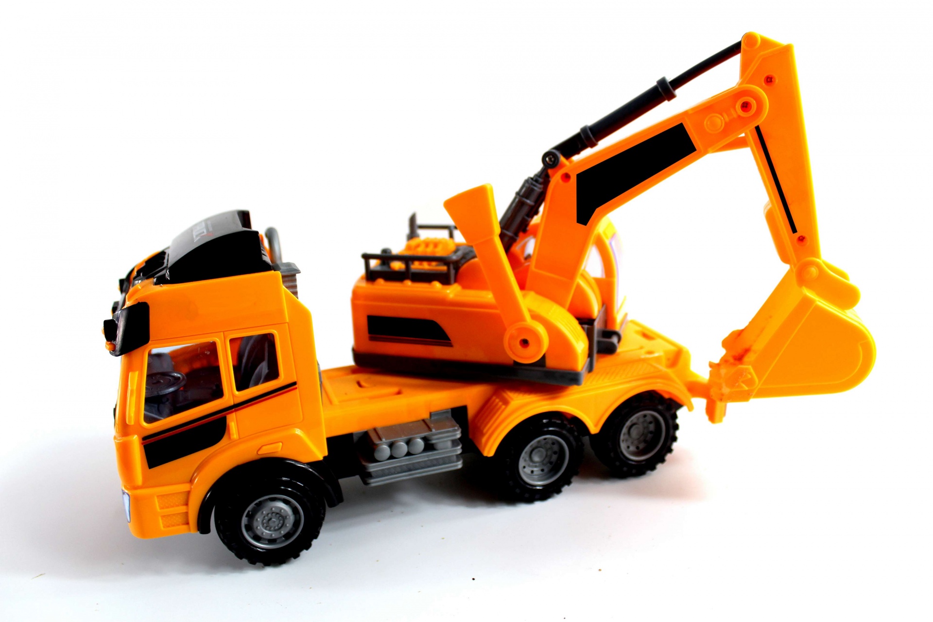 Toy Backhoe With Truck