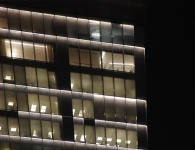 Abstract Office Windows At Night