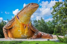 Big Statue Iguana In Yasothon , Thailand