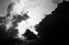 Black & White Image Of Clouds