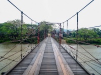 Bridge Over Nam Song River At Vang Vieng