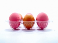 Close-up View Of Raw Chicken Eggs