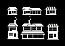 House And Shop Store Icons