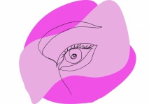 Lady Minimalist Eye Drawing