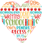 Back To School Heart PNG