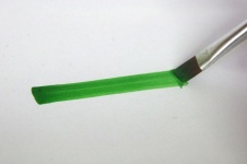 Painted Green Line White Background