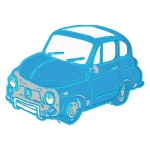 Small Blue Car