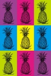 Pineapples Pop Art Poster
