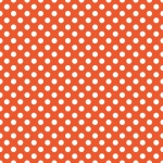 Polka Dots Orange White