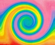 Raibow Colors Swirls Painting