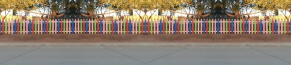 Repeating Color Pencil Fence