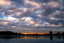 Lake Clouds Sunset Sky