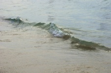 Small Sea Waves At Beach