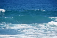 Succession Of Swells With Foam