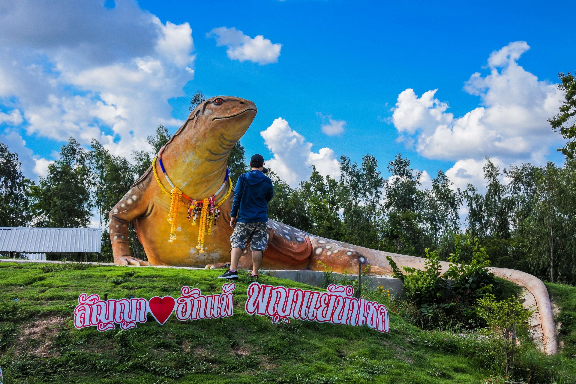 Big Statue Iguana In Yasothon , Thailand