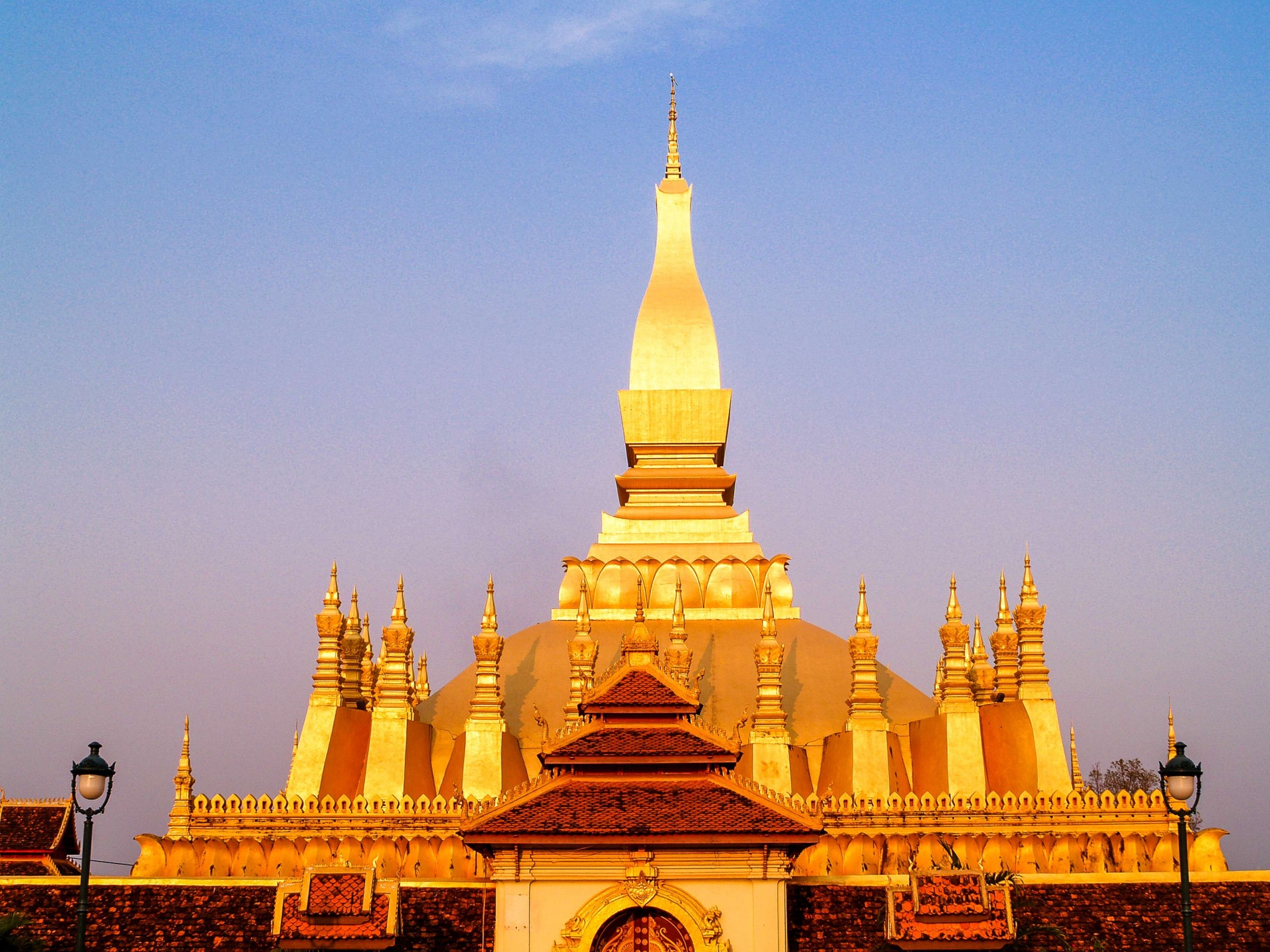 Golden Wat phra That Luang in Vientiane, Laos