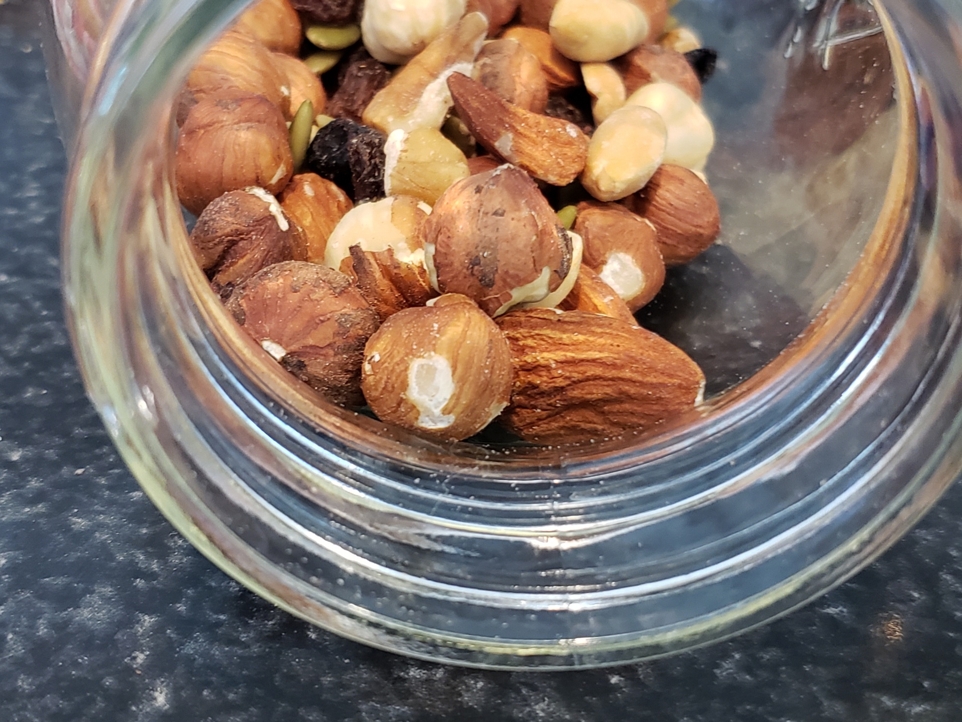 Almonds And Nuts In A Jar