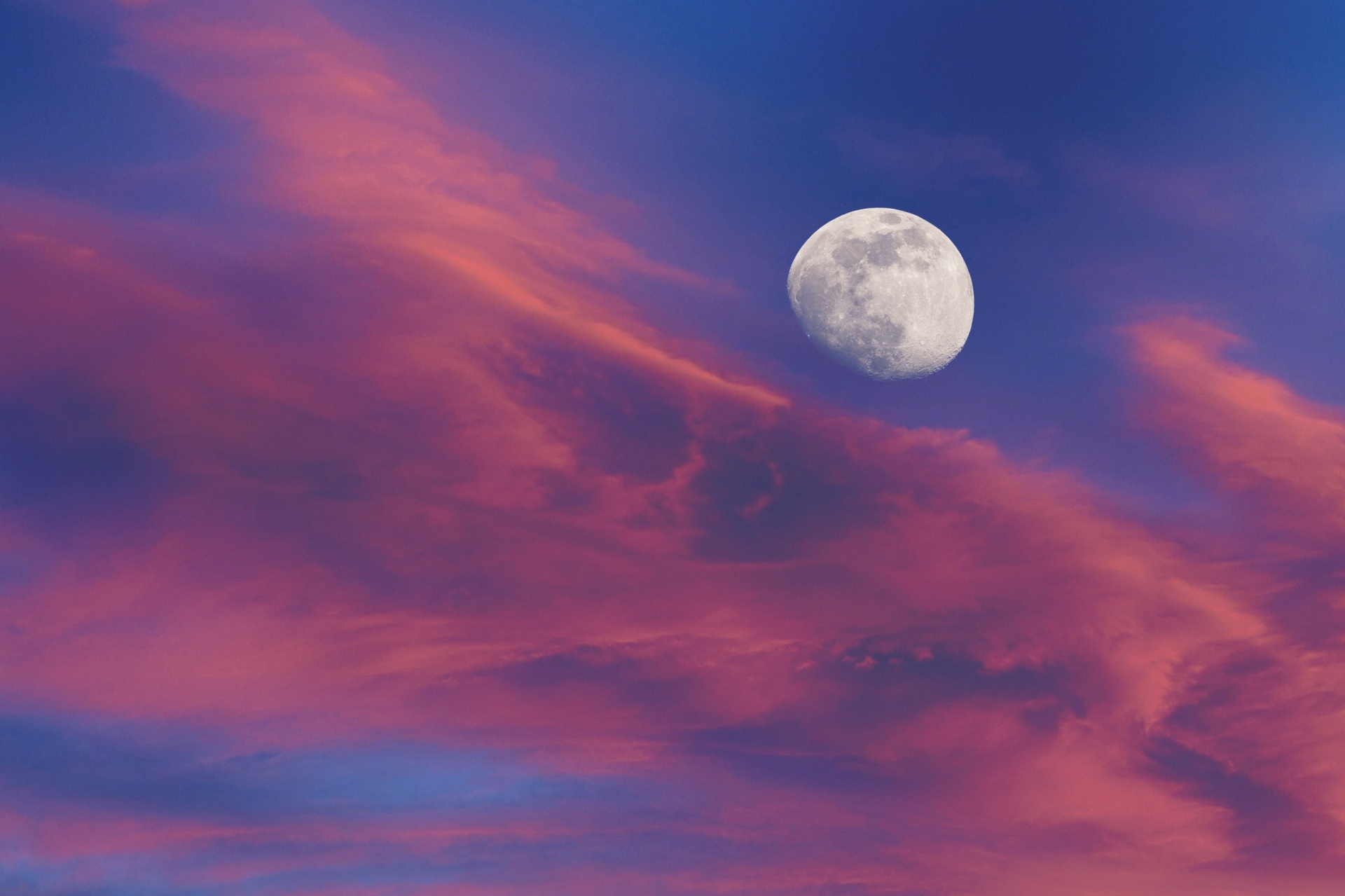 Moon Sky Clouds Night