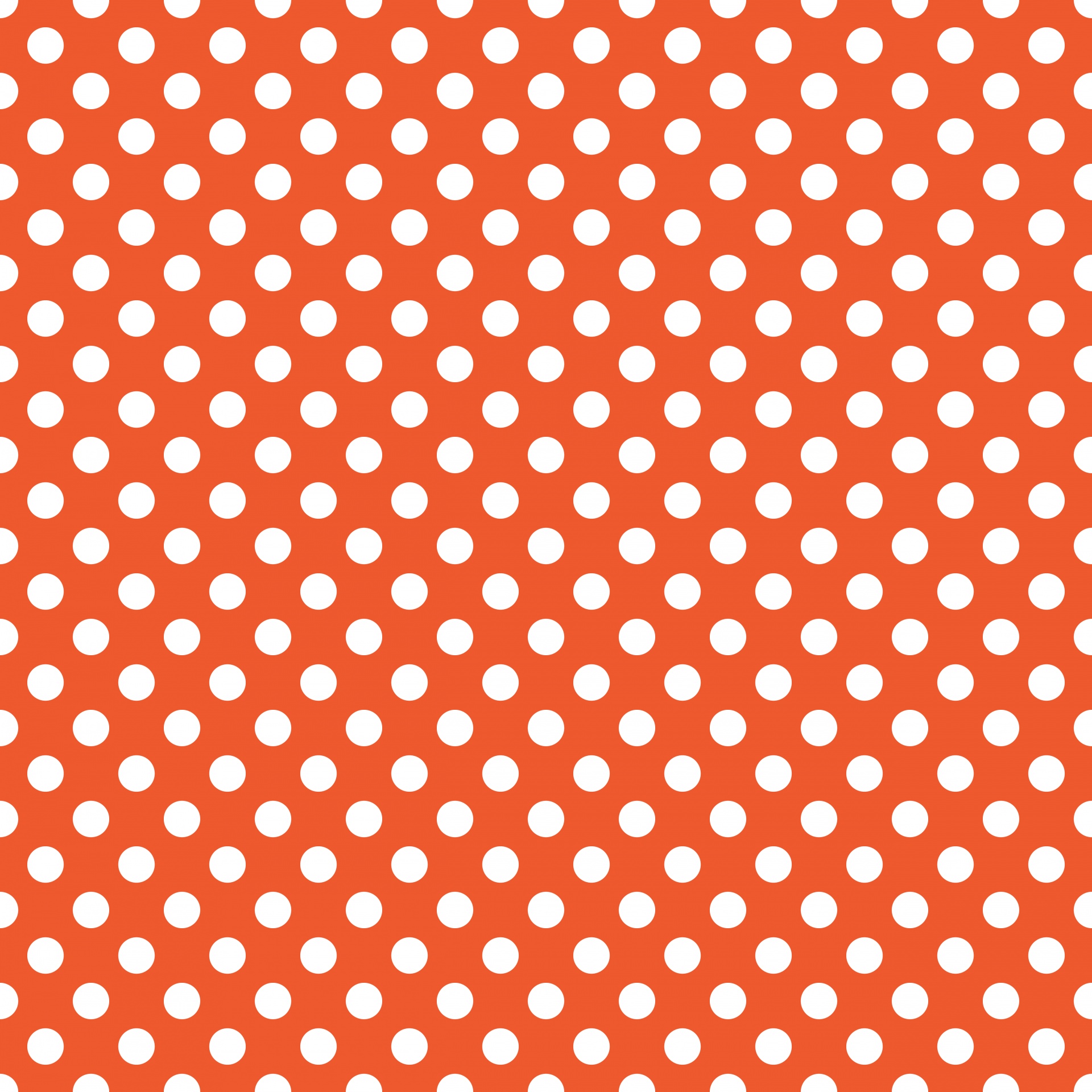 Polka Dots Orange White