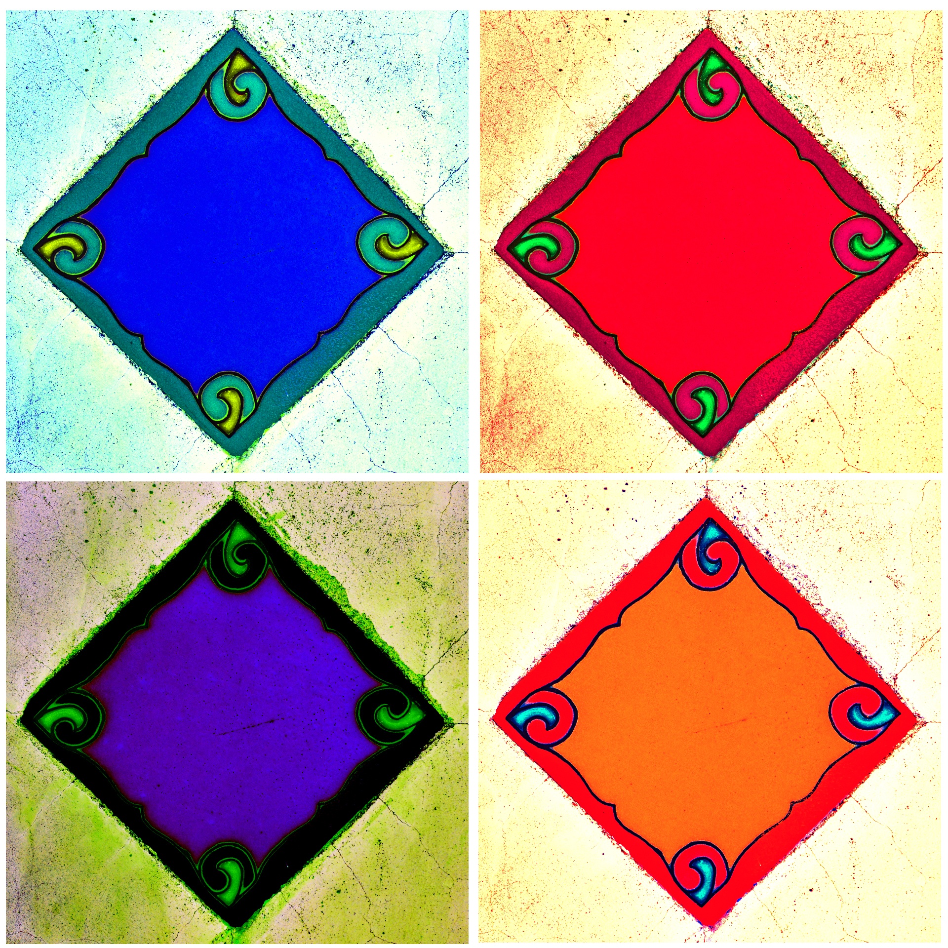Four color tiles