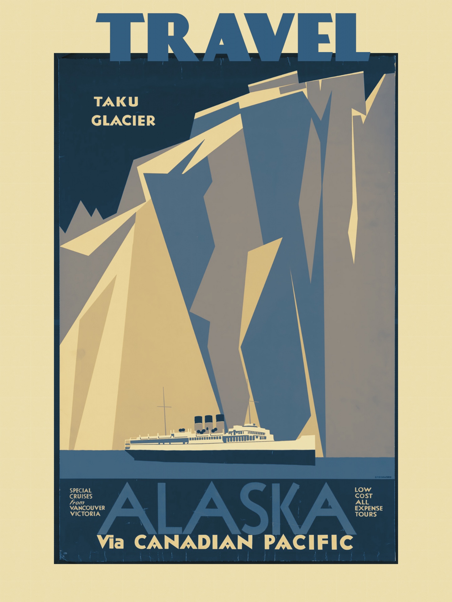 Vintage Alaska Travel Poster
