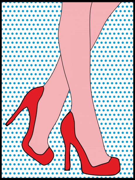 Nogi Czerwone buty Pop Art Darmowe zdjęcie - Public Domain Pictures